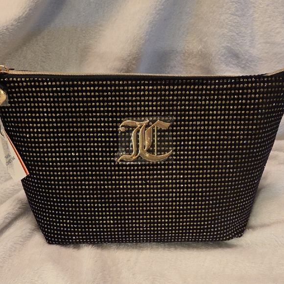 Juicy Couture Handbags - Juicy Couture NWT Black and Gold Shimmer Cosmetic Bag